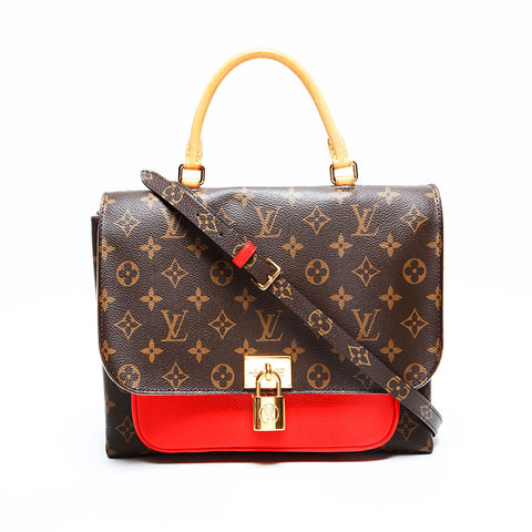 LOUIS VUITTON 2017 Monogram Marignan Coquelicot Shoulder Bag Shoulder Bag Brown WS22990