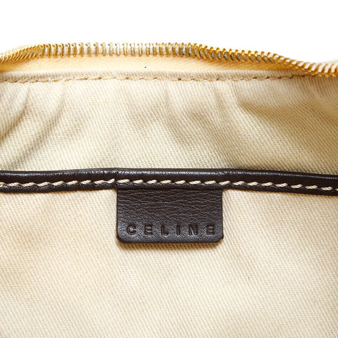 CELINE PVC Macadam Hobo Handbag white WS22991