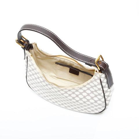 CELINE PVC Macadam Hobo Handbag white WS22991
