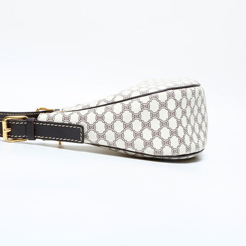 CELINE PVC Macadam Hobo Handbag white WS22991