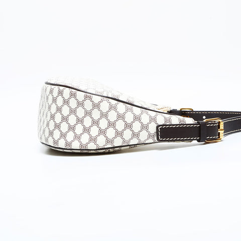 CELINE PVC Macadam Hobo Handbag white WS22991
