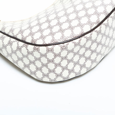 CELINE PVC Macadam Hobo Handbag white WS22991