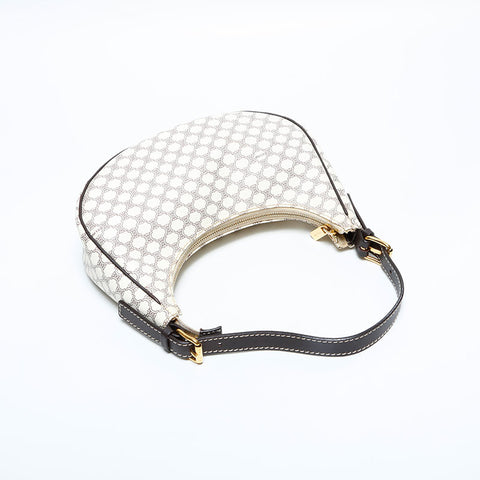 CELINE PVC Macadam Hobo Handbag white WS22991