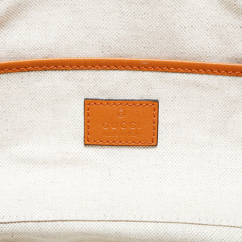 GUCCI Patch Small Tote Bag Raffia Basket Bag 2way Shoulder Bag beige WS22992