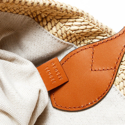 GUCCI Patch Kleine Tragetasche Raffia Korbtasche 2-Wege-Umhängetasche beige WS22992