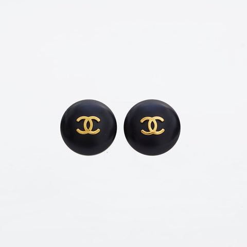 CHANEL COCO Mark 94P 1994 Earring black WS22995