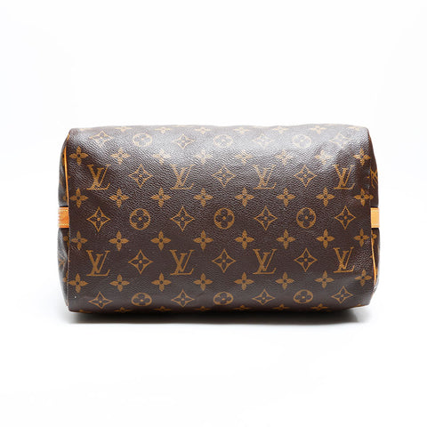 LOUIS VUITTON 2016 Monogram World Tour Speedy Bandouliere 30 Handbag Brown WS23000