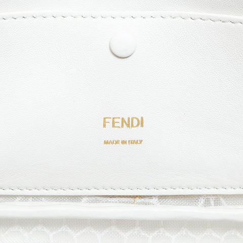 FENDI Mamma Baguette Bijou Beads Shoulder Bag white WS23004