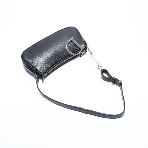 Christian Dior Leather one belt logo Shoulder Bag black WS23005