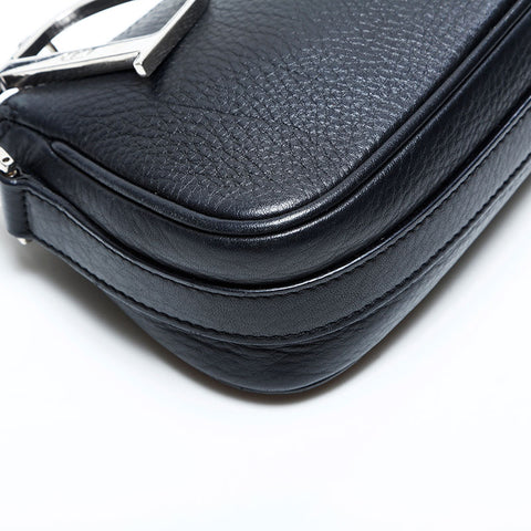 Christian Dior Leather one belt logo Shoulder Bag black WS23005