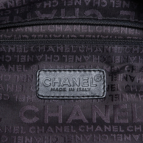 CHANEL No. 7 2002-2003 Chocolate Bar Bowling Bag Handbag black WS23007