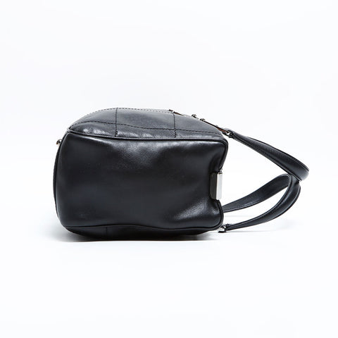 CHANEL No. 7 2002-2003 Chocolate Bar Bowling Bag Handbag black WS23007