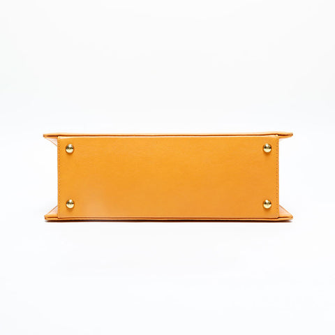 CHANEL No. 5 1997-1999 Logo Lambskin Shoulder Bag yellow WS23008