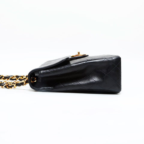 CHANEL No. 4 1996-1997 Big Matrasse Lambskin Chain Shoulder Bag black WS23010