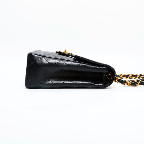 CHANEL No. 4 1996-1997 Big Matrasse Lambskin Chain Shoulder Bag black WS23010