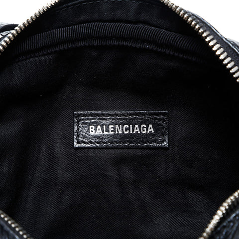 BALENCIAGA Le Cagole Leather Crossbody Shoulder Bag black WS23011