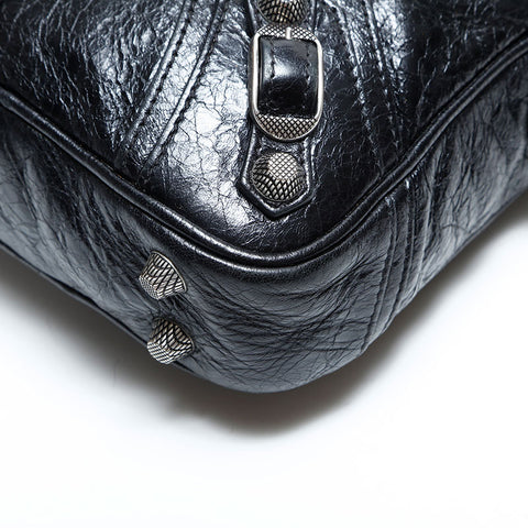 BALENCIAGA Le Cagole Leather Crossbody Shoulder Bag black WS23011
