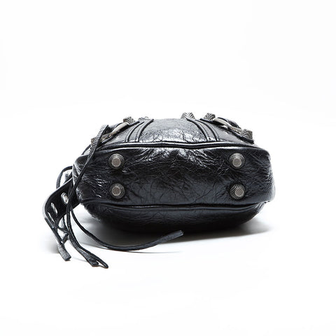 BALENCIAGA Le Cagole Leather Crossbody Shoulder Bag black WS23011