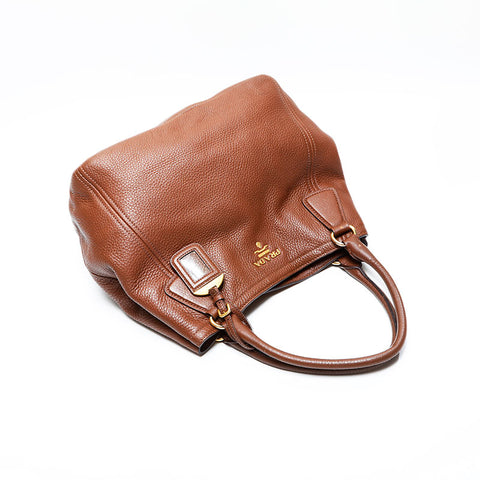 PRADA leather Tote Bag Brown WS23012