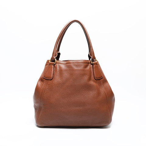 PRADA leather Tote Bag Brown WS23012