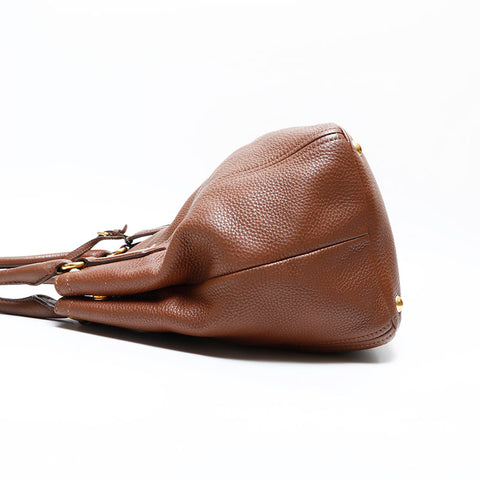 PRADA leather Tote Bag Brown WS23012