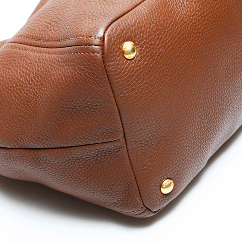 PRADA leather Tote Bag Brown WS23012