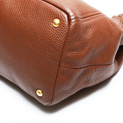 PRADA leather Tote Bag Brown WS23012
