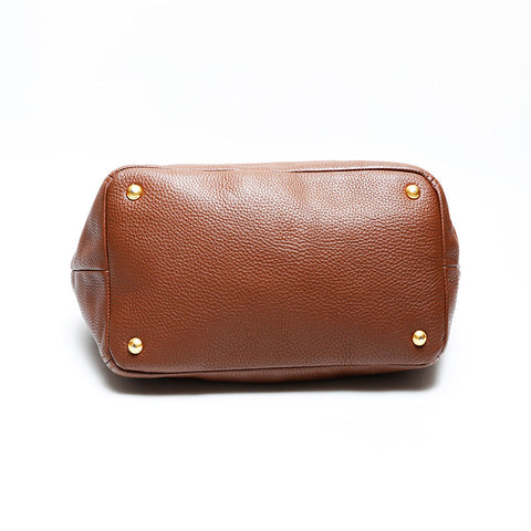 PRADA leather Tote Bag Brown WS23012