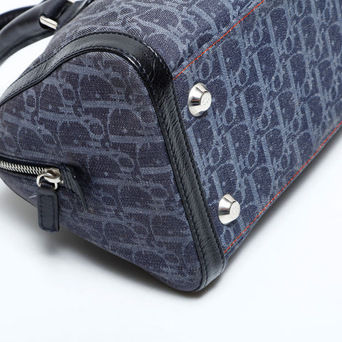 Christian Dior Trotter Canvas Handbag Navy WS23013