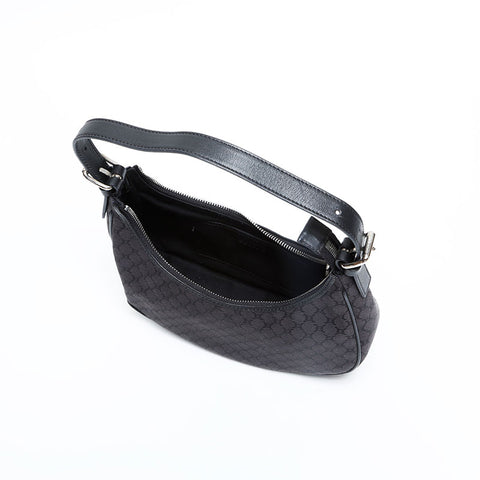 CELINE Canvas Macadam Hobo Shoulder Bag black WS23014
