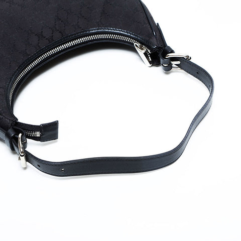CELINE Canvas Macadam Hobo Shoulder Bag black WS23014