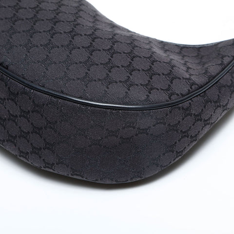 CELINE Canvas Macadam Hobo Shoulder Bag black WS23014