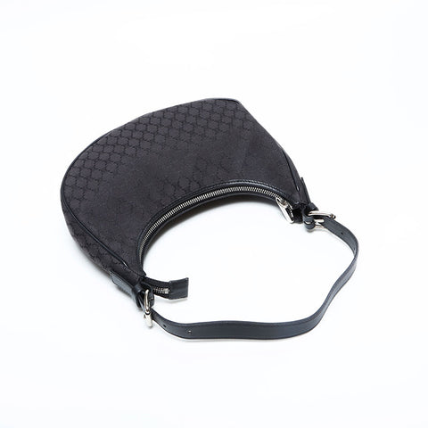 CELINE Canvas Macadam Hobo Shoulder Bag black WS23014