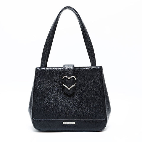 YVES SAINT LAURENT Leather Heart Handbag black WS23016