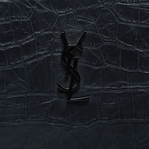 YVES SAINT LAURENT Embossed leather Clutch bag black WS23018