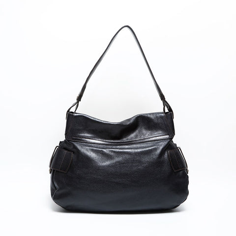 Salvatore Ferragamo Gancini leather Shoulder Bag black WS23019