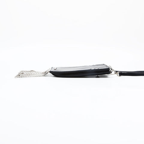 Miu Miu Crystal Leder-Handytasche Umhängetasche schwarz WS23020