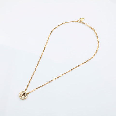 Christian Dior CD logo Necklace gold WS23022