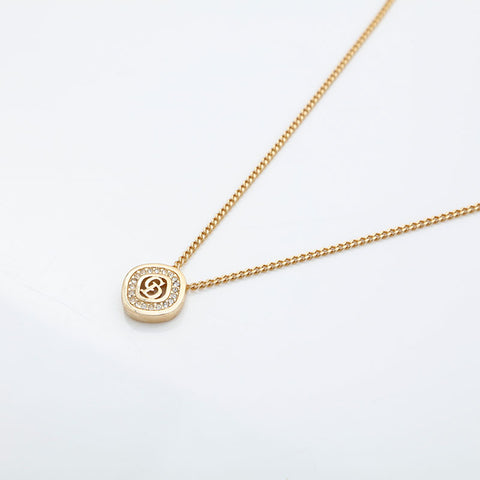 Christian Dior CD logo Necklace gold WS23022