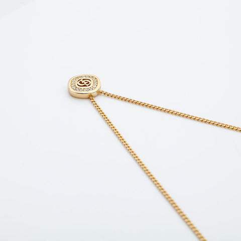 Christian Dior CD logo Necklace gold WS23022