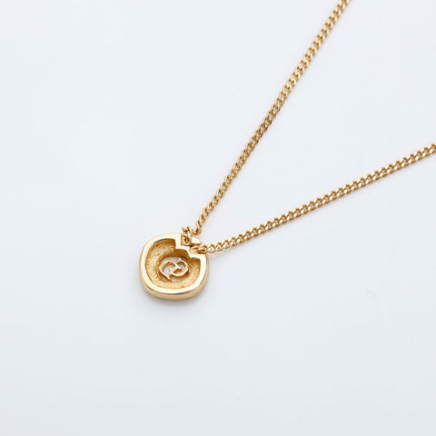 Christian Dior CD logo Necklace gold WS23022