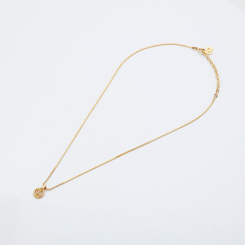 Christian Dior CD logo Necklace gold WS23023