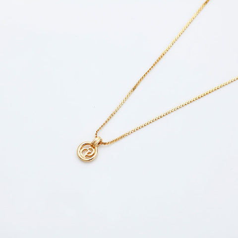 Christian Dior CD logo Necklace gold WS23023