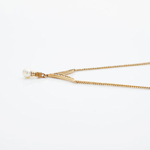 Christian Dior Rhinestone Necklace gold WS23024