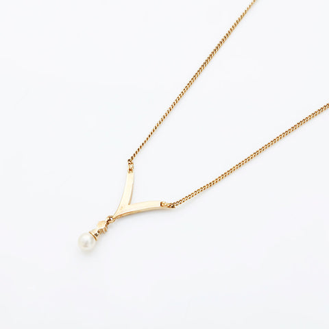 Christian Dior Rhinestone Necklace gold WS23024