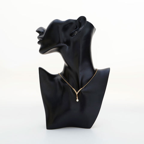 Christian Dior Rhinestone Necklace gold WS23024