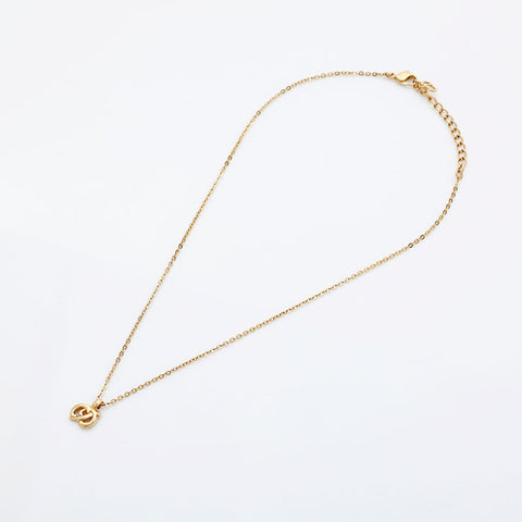 Christian Dior CD logo Necklace gold WS23026
