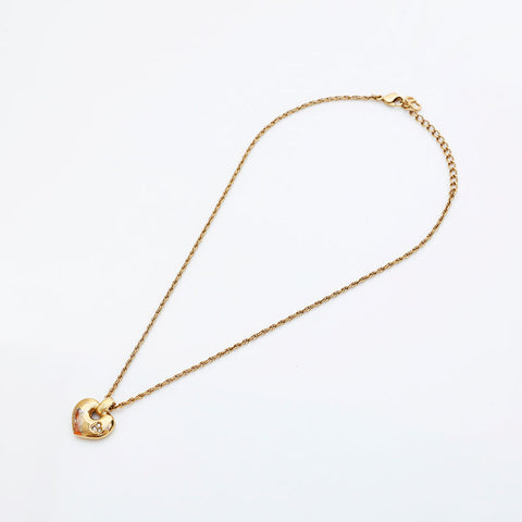 Christian Dior heart Necklace gold WS23028