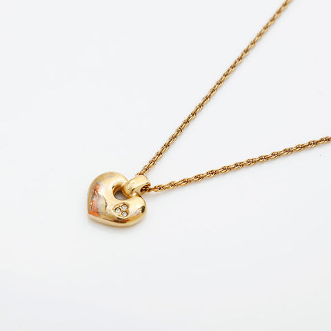 Christian Dior heart Necklace gold WS23028