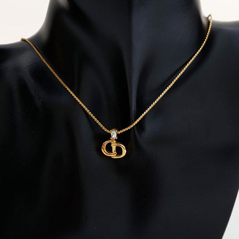 Christian Dior CD logo Necklace gold WS23032